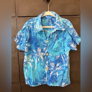 Blue Ginger short sleeve button down shirt 3T